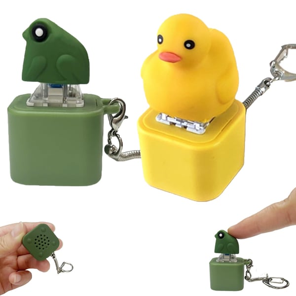 Frog Croaking Fidget Toy - Rechargeable Frog Croaking Keychain