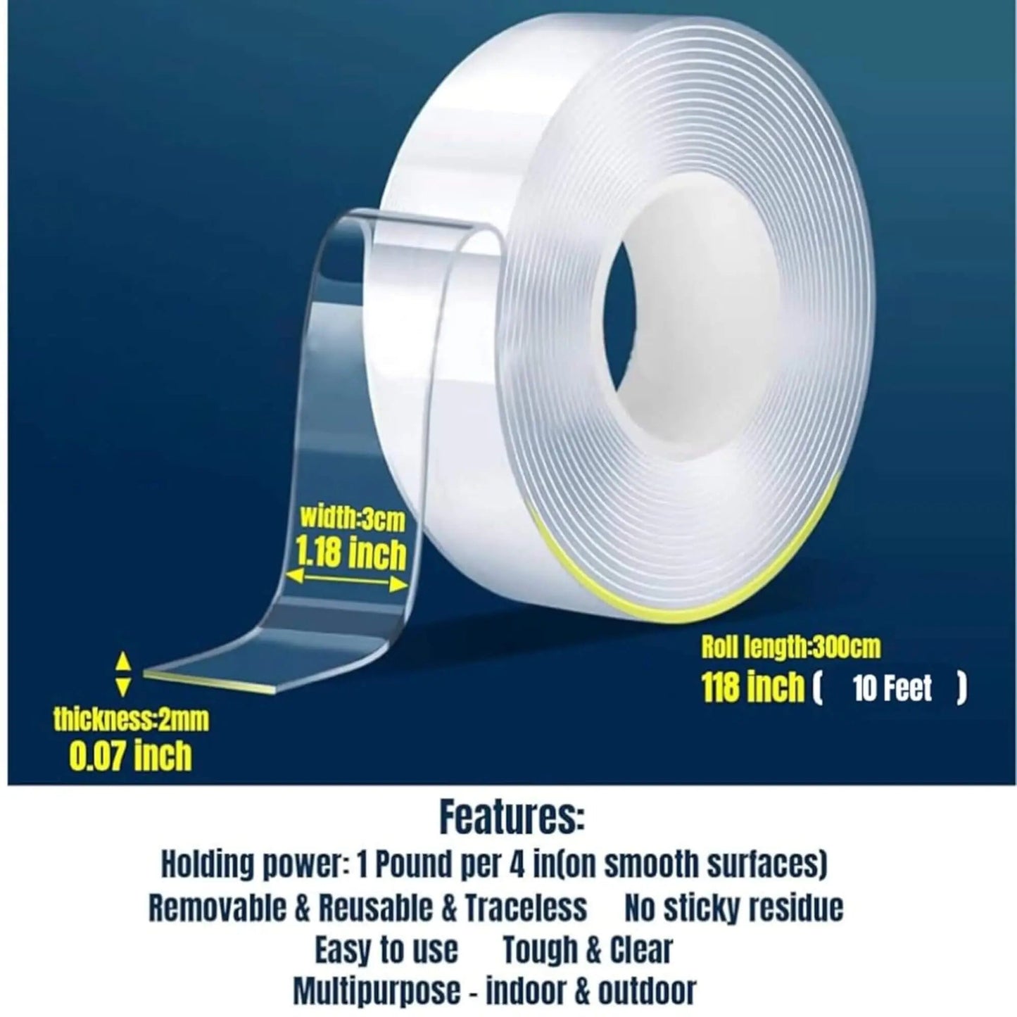 Double Sided Tape Heavy Duty (10FT)