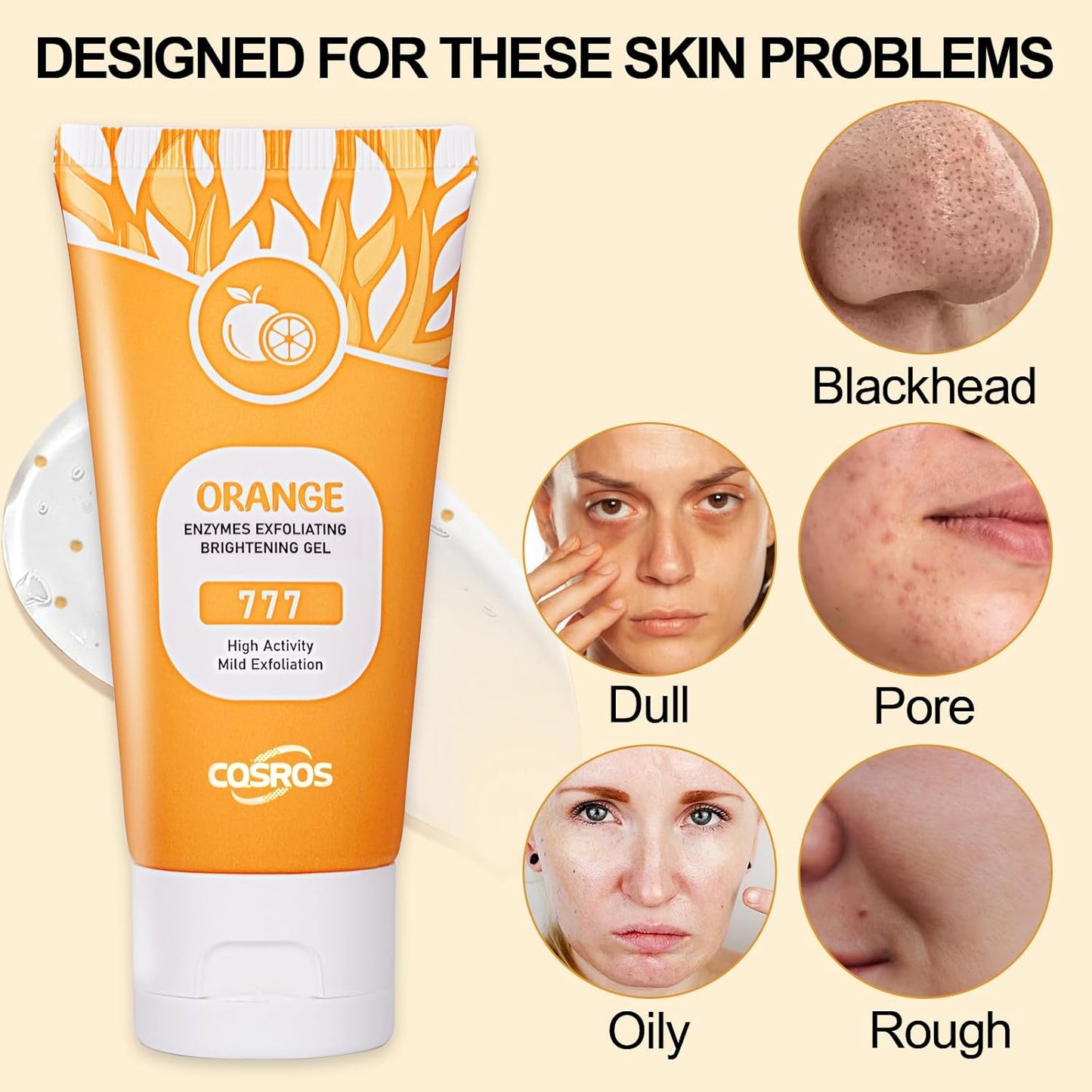 2025 HOT SALE-49% OFF Orange Exfoliating Gel Facial Cleansing Whole Body Scrub Dead Skin Custard
