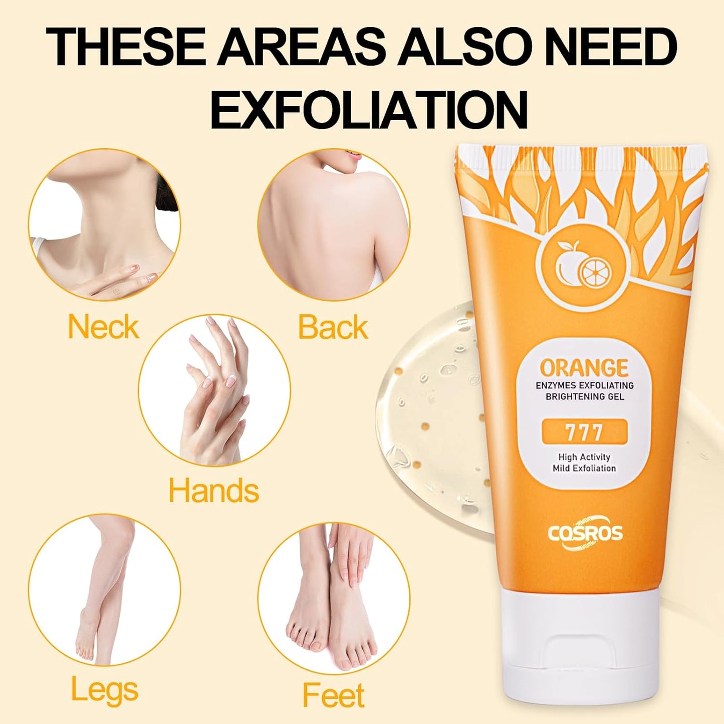 2025 HOT SALE-49% OFF Orange Exfoliating Gel Facial Cleansing Whole Body Scrub Dead Skin Custard