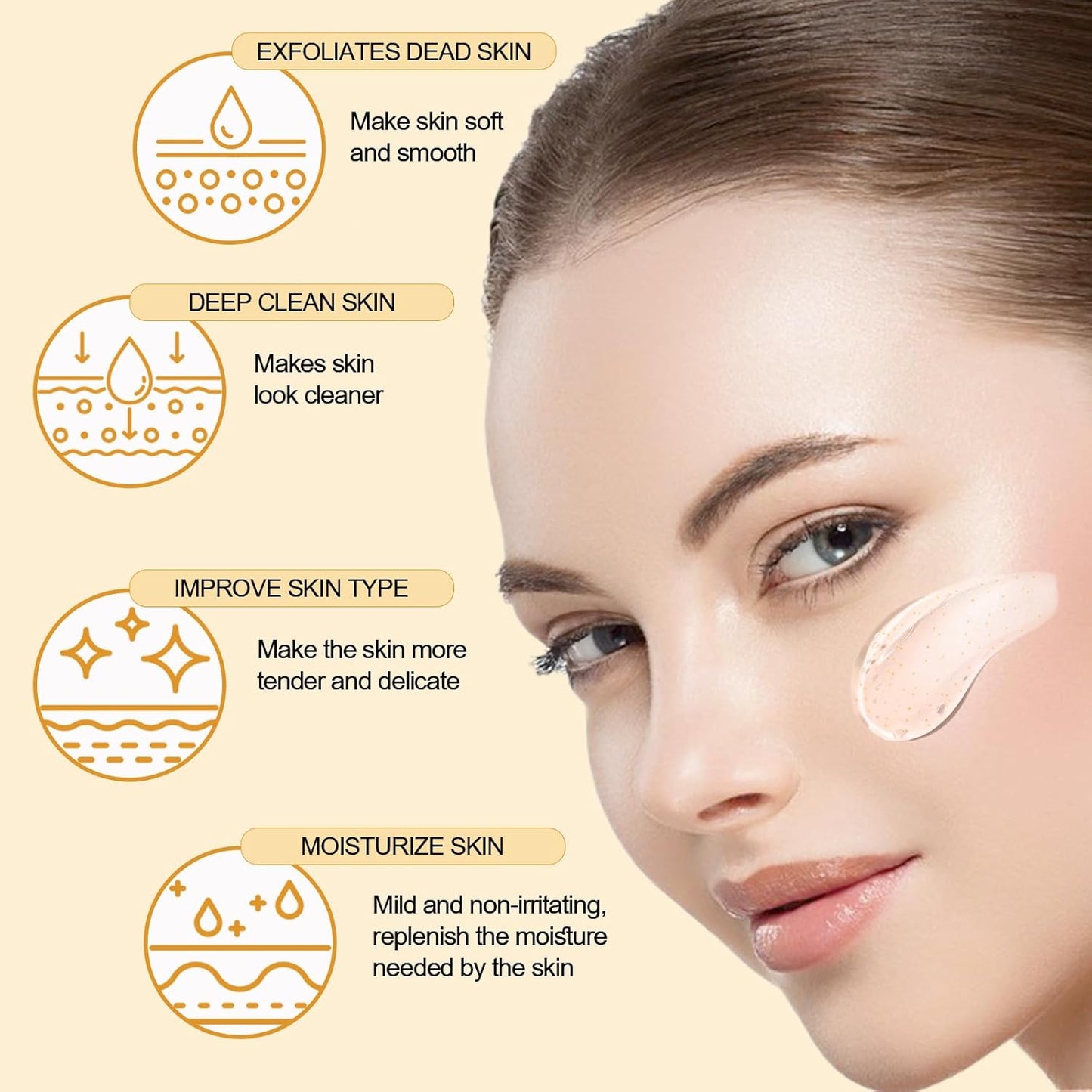 2025 HOT SALE-49% OFF Orange Exfoliating Gel Facial Cleansing Whole Body Scrub Dead Skin Custard