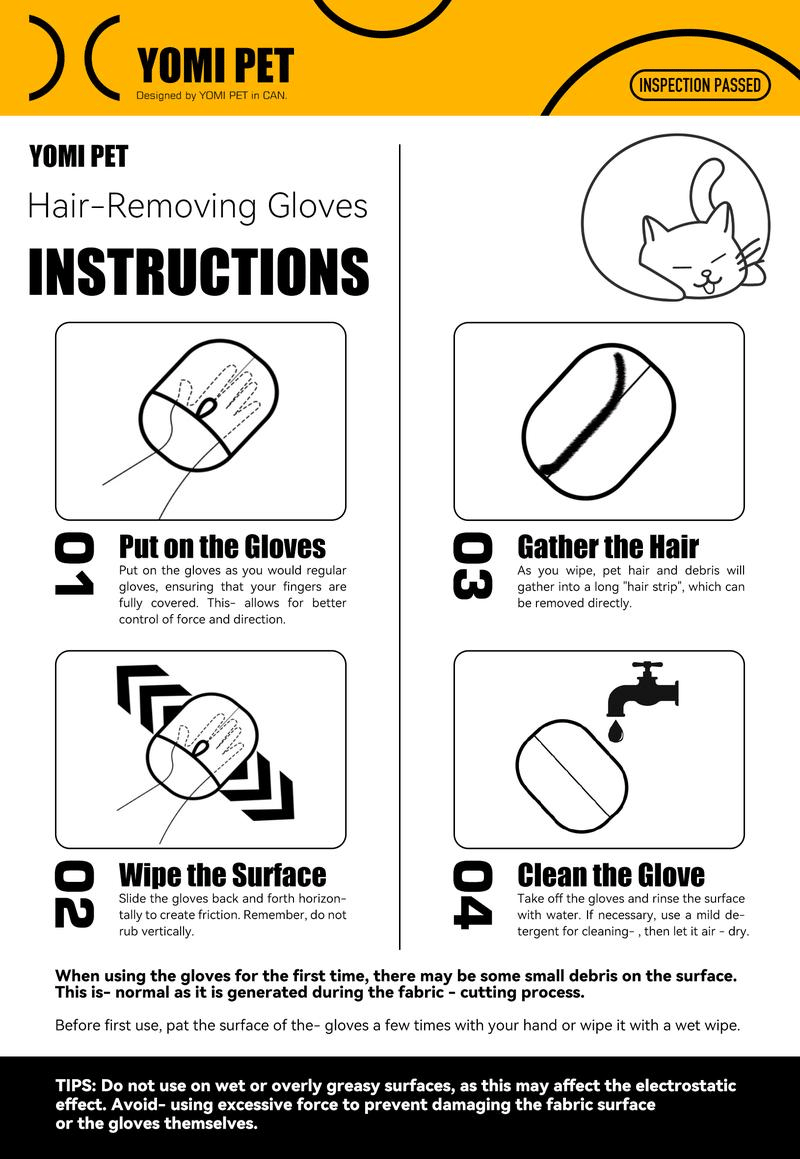 Pet hair remover Electrostatic gloves