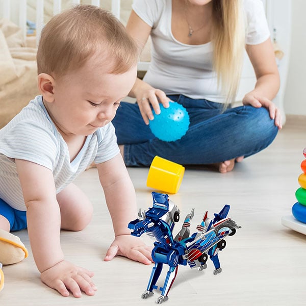 2025 New product 💥 2 In 1 Collision Transforming Dinosaur Car Toy