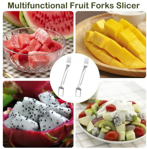 Effortless Fruit Prep-49% OFF-✨ 2-in-1 Fruit Cutter & Fork – For Quick and Easy Fruit Serving!