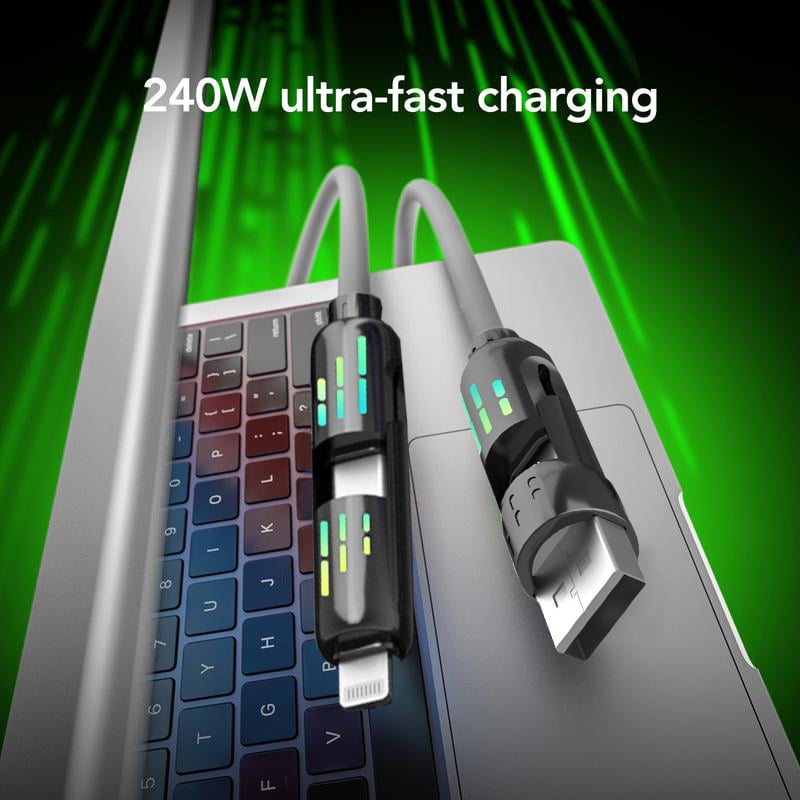 2025 New Year's Sale 49%off🔥Mfish 240W 4-in-1 USB C Cable