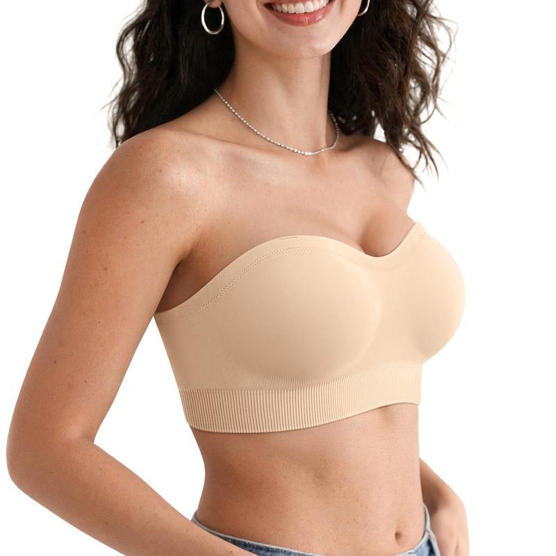 Non-Slip Bandeau Seamless Wireless Strapless Bra