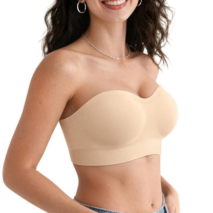 Non-Slip Bandeau Seamless Wireless Strapless Bra