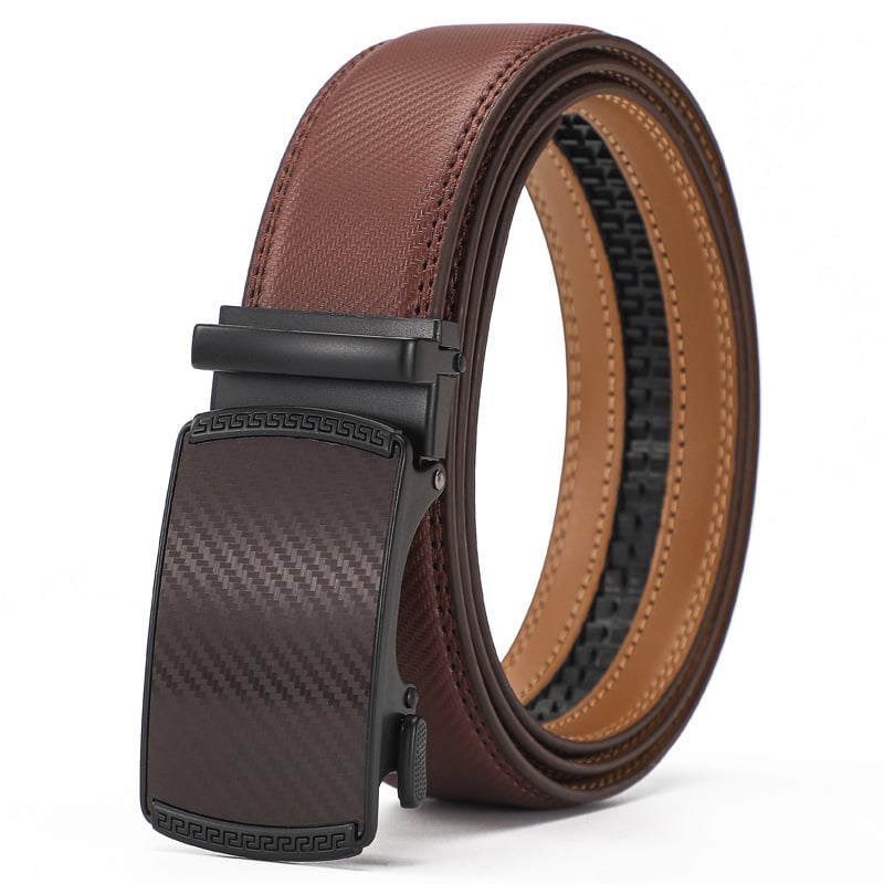 Last Day 49% OFF -Leather Ratchet Belt With Adjustable Buckle