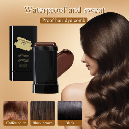 Portable Hair Dye Comb for Gray Hair Coverage - Waterproof and Sweatproof