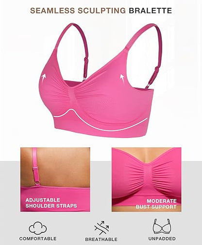 Last Day Promotion 49% OFF🔥Women's Full Coverage Non-Padded Wireless Sculpt Bra💖