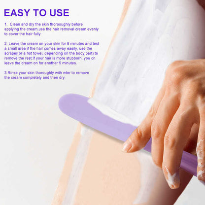 Experience Smooth, Silky Skin✨ Body Hair Removal Cream - For Gentle, Quick Hair Removal!