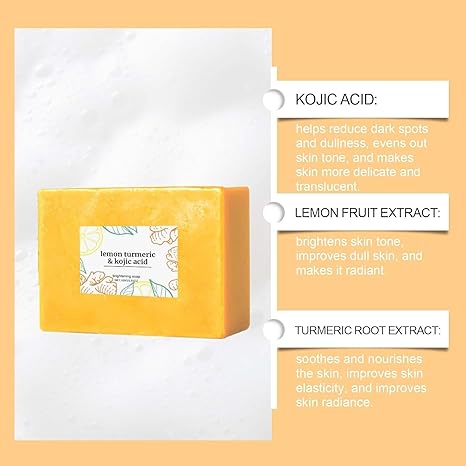 lemon turmeric & kojic acid brightening soap