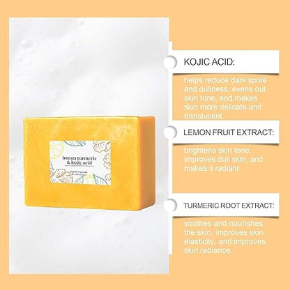 lemon turmeric & kojic acid brightening soap