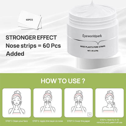 Eyeworldpark™ Blackhead Removal Nose Mask - Intense Cleansing, Sensitive Skin-Friendly