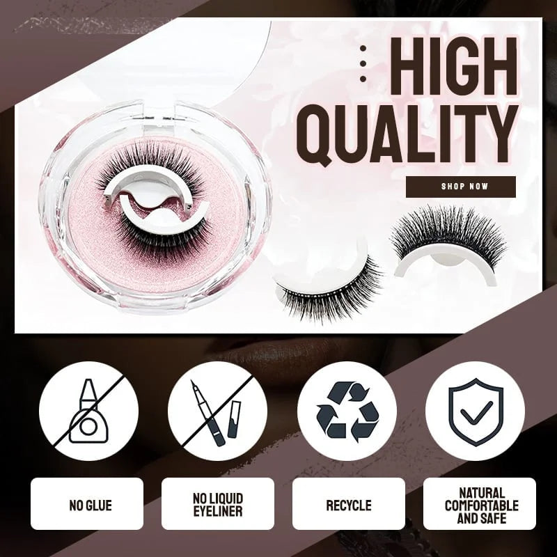 Instant Beauty, No Glue Needed - Reusable Self Adhesive Eyelashes