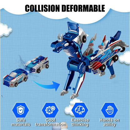 2025 New product 💥 2 In 1 Collision Transforming Dinosaur Car Toy