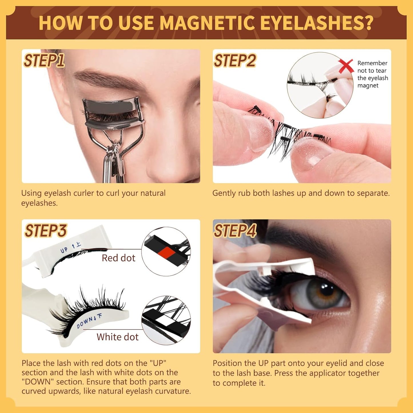 Last Day 49% OFF- Reusable Premium Self-Adhesive Eyelashes | Easy, Quick, Safe!