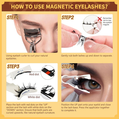 Last Day 49% OFF- Reusable Premium Self-Adhesive Eyelashes | Easy, Quick, Safe!