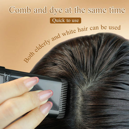 Portable Hair Dye Comb for Gray Hair Coverage - Waterproof and Sweatproof