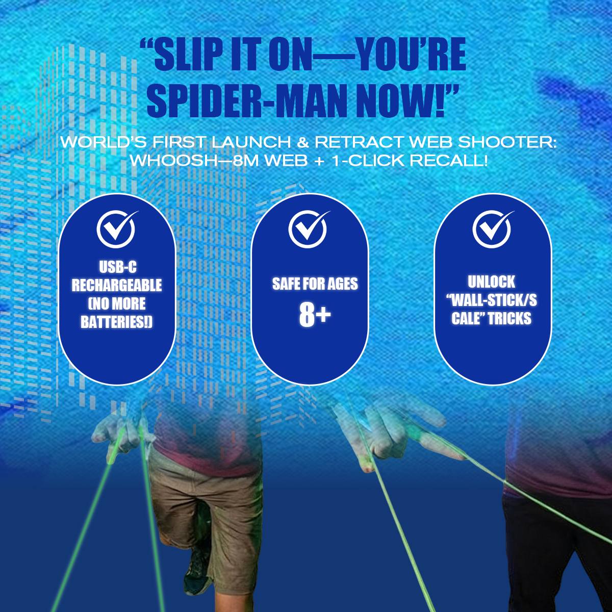 World's First String Launching Webshooter that Glows-In-the-Dark