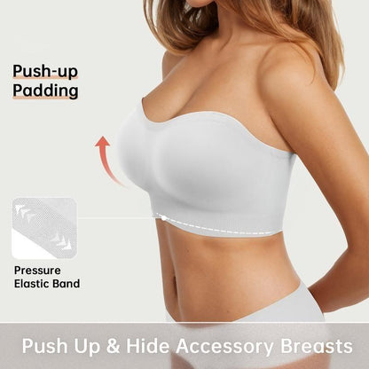 Non-Slip Bandeau Seamless Wireless Strapless Bra