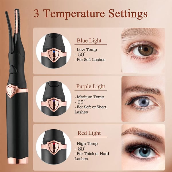 BUY 1 GET 1 FREE | 49% OFF - Rechargeable Heated Eyelash Curler for Quick Heating Curling
