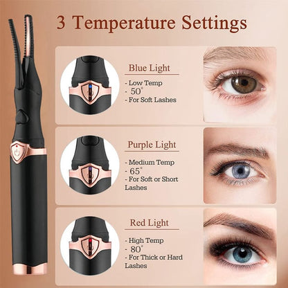 BUY 1 GET 1 FREE | 49% OFF - Rechargeable Heated Eyelash Curler for Quick Heating Curling
