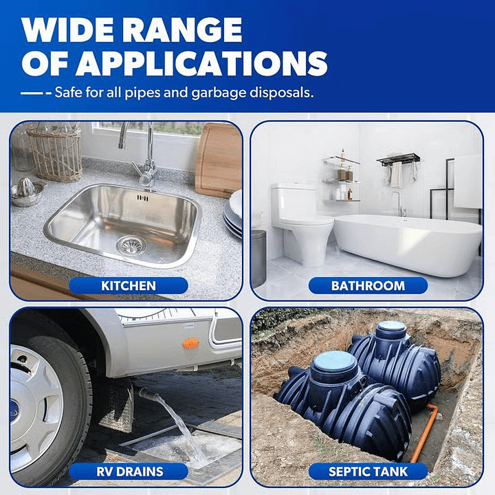 🚿 Say Goodbye to Clogs & Odors - 49% OFF - ✨ Pipeline Dredging Agent - For Fast, Effective Drain Cleaning!