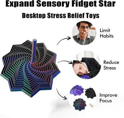 🔥Last Day 49%OFF🔥3D Printed Expanded Sensory Fidget Star Hypnotic visual stress-relieving toys