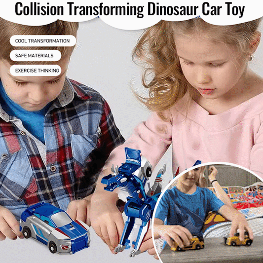 2025 New product 💥 2 In 1 Collision Transforming Dinosaur Car Toy
