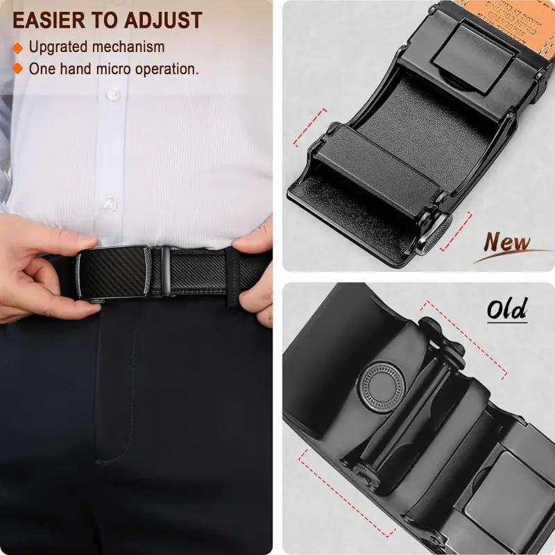 Last Day 49% OFF -Leather Ratchet Belt With Adjustable Buckle