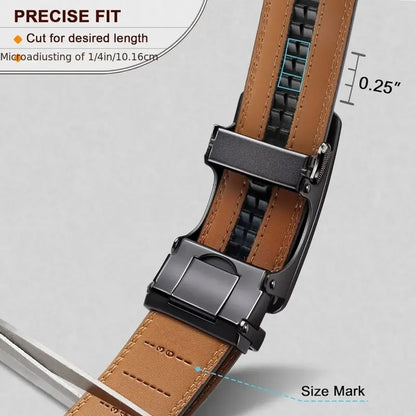 Last Day 49% OFF -Leather Ratchet Belt With Adjustable Buckle