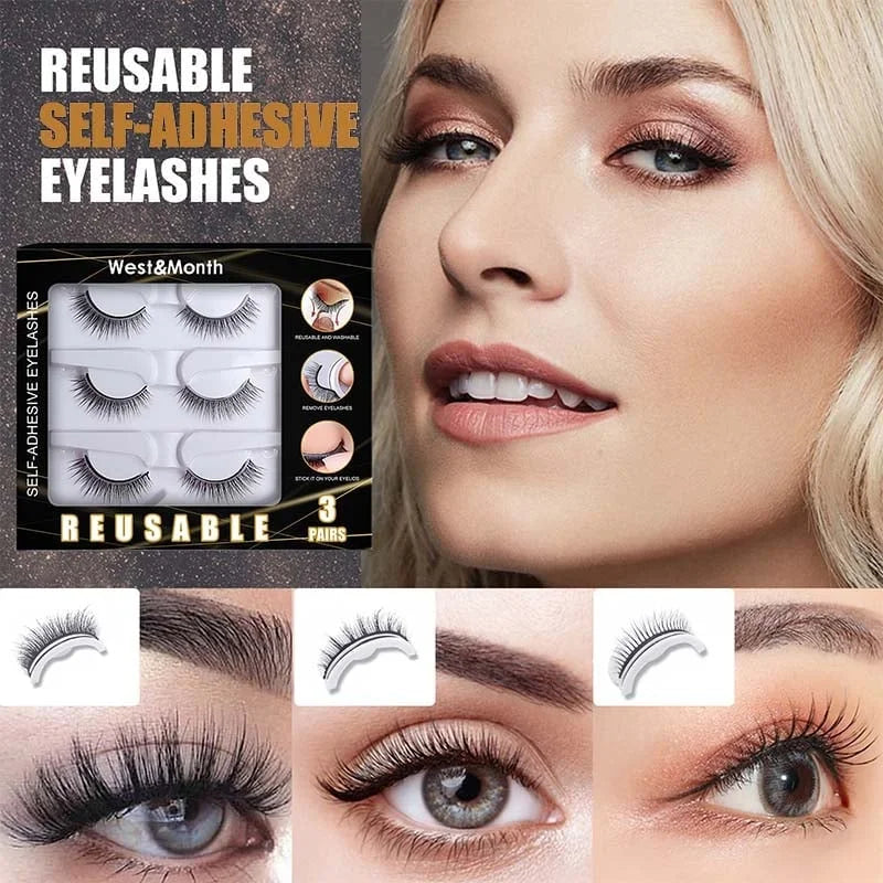 Instant Beauty, No Glue Needed - Reusable Self Adhesive Eyelashes
