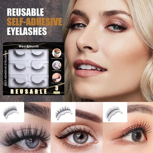 Instant Beauty, No Glue Needed - Reusable Self Adhesive Eyelashes