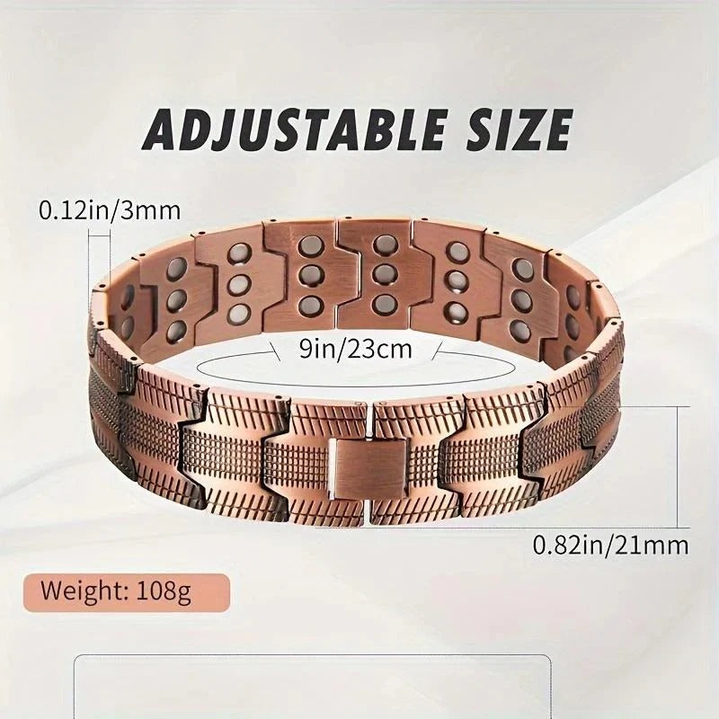 Copper magnetic bracelet--Relieve fatigue and promote blood circulation