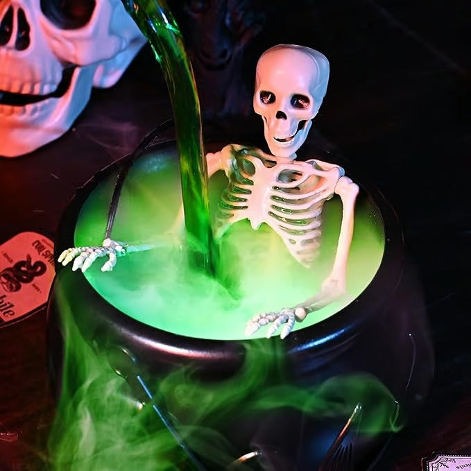 🎃Early Halloween Sale 60% OFF - ☠💚Cauldron Halloween Decor with Magic Floating Potion Bottles & Diffuser