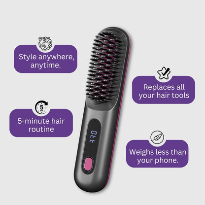 Portable Straightener Brush - GoBrush PRO
