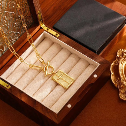 ✝️ Cross Pendant Paperclip Chain Necklace, Unisex, Waterproof and Sweat-Resistant, Fade-Proof